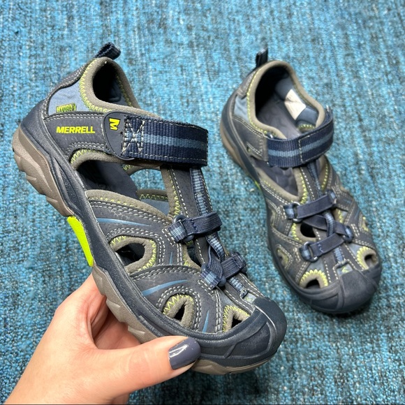 Merrell Kid's Hydro Sandals In Blue Green - Picture 1 of 7
